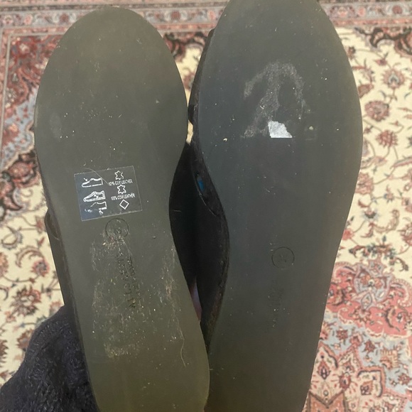 All Saints | NWOB Black Leather Platform Sandals - Picture 7 of 11